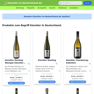 Screenshot künstler-in-deutschland.de