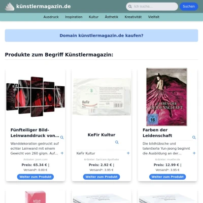 Screenshot künstlermagazin.de