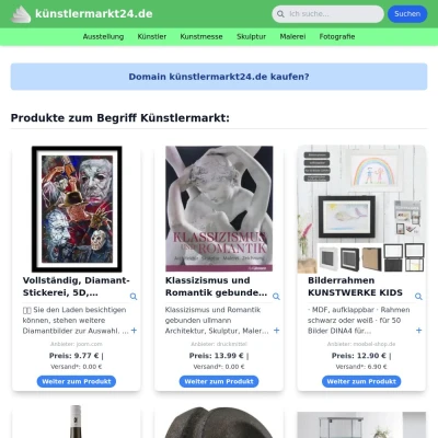 Screenshot künstlermarkt24.de