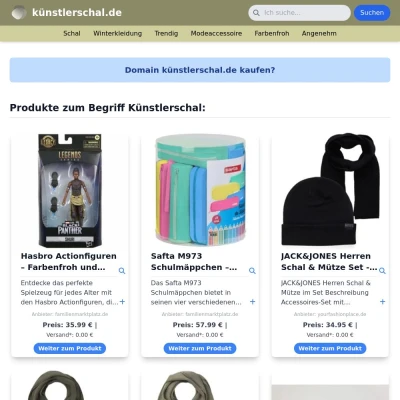 Screenshot künstlerschal.de