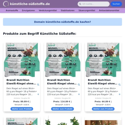Screenshot künstliche-süßstoffe.de