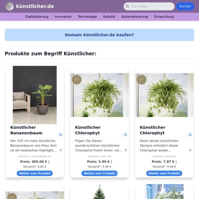 Screenshot künstlicher.de