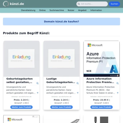 Screenshot künzi.de