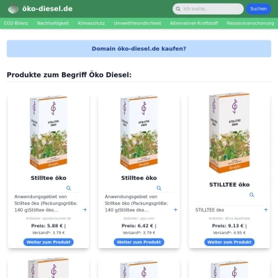 Screenshot öko-diesel.de