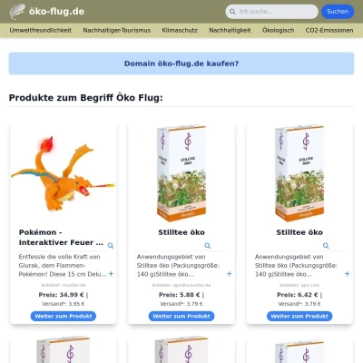 Screenshot öko-flug.de
