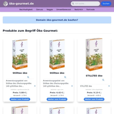 Screenshot öko-gourmet.de