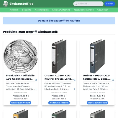 Screenshot ökobaustoff.de