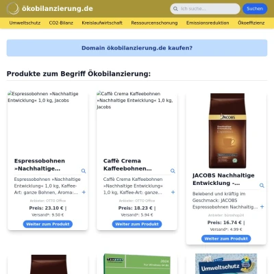 Screenshot ökobilanzierung.de