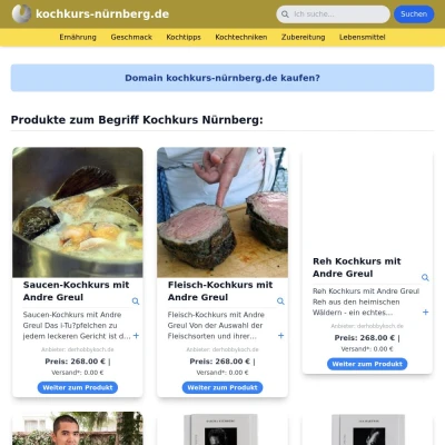 Screenshot kochkurs-nürnberg.de