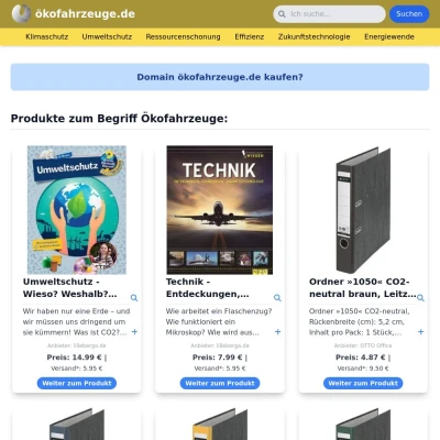 Screenshot ökofahrzeuge.de