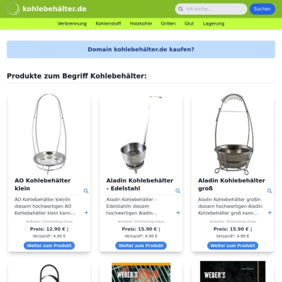 Screenshot kohlebehälter.de