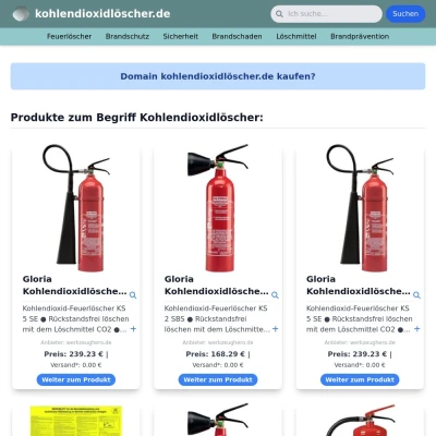 Screenshot kohlendioxidlöscher.de