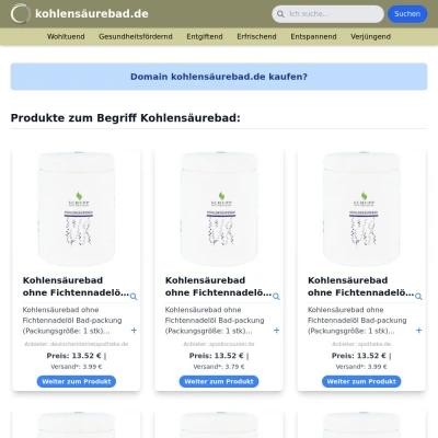 Screenshot kohlensäurebad.de