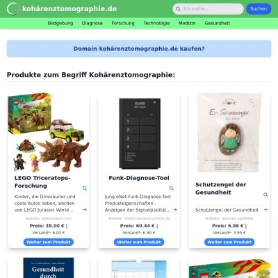 Screenshot kohärenztomographie.de
