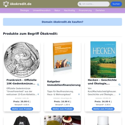 Screenshot ökokredit.de