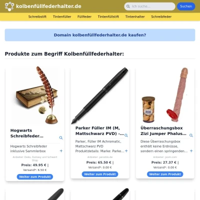 Screenshot kolbenfüllfederhalter.de