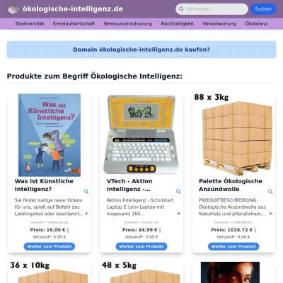Screenshot ökologische-intelligenz.de