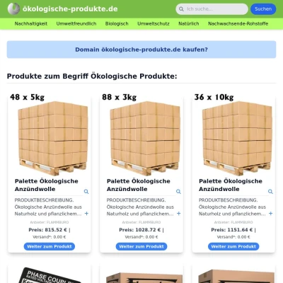Screenshot ökologische-produkte.de