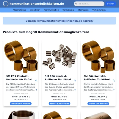 Screenshot kommunikationsmöglichkeiten.de