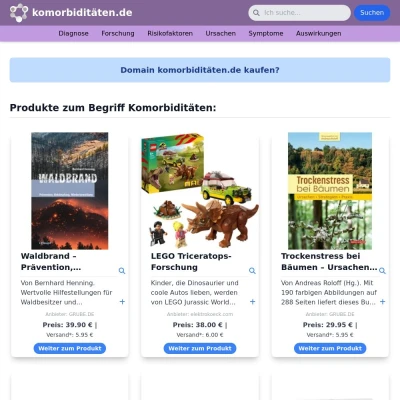 Screenshot komorbiditäten.de