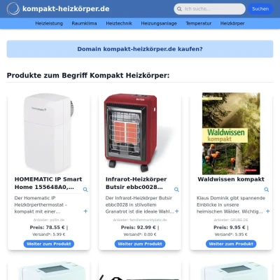 Screenshot kompakt-heizkörper.de