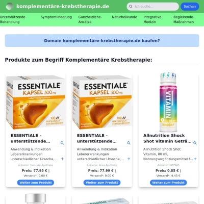 Screenshot komplementäre-krebstherapie.de