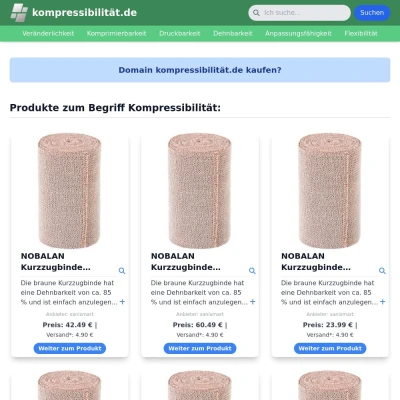 Screenshot kompressibilität.de