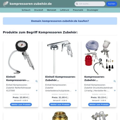 Screenshot kompressoren-zubehör.de