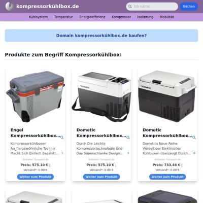 Screenshot kompressorkühlbox.de