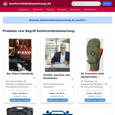 Screenshot konformitätsbewertung.de