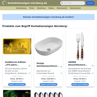 Screenshot kontaktanzeigen-nürnberg.de