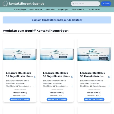Screenshot kontaktlinsenträger.de