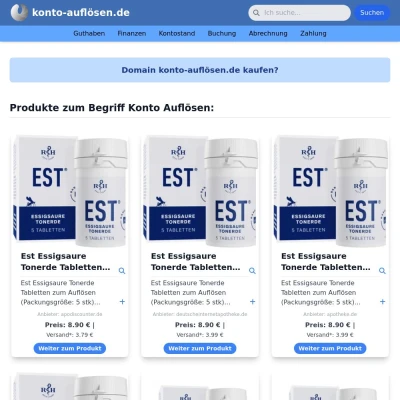 Screenshot konto-auflösen.de