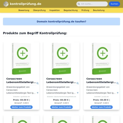 Screenshot kontrollprüfung.de