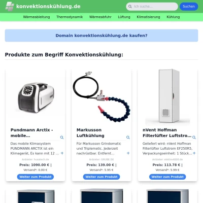 Screenshot konvektionskühlung.de