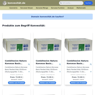 Screenshot konvexität.de