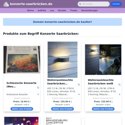 Screenshot konzerte-saarbrücken.de