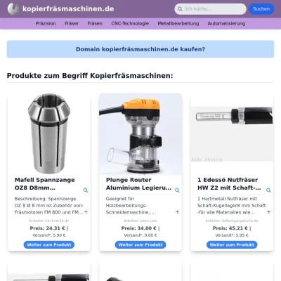 Screenshot kopierfräsmaschinen.de