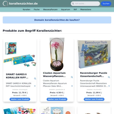 Screenshot korallenzüchter.de