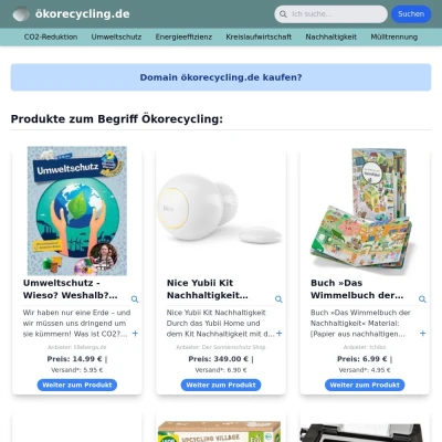 Screenshot ökorecycling.de