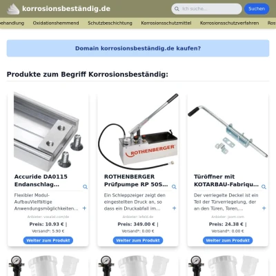 Screenshot korrosionsbeständig.de