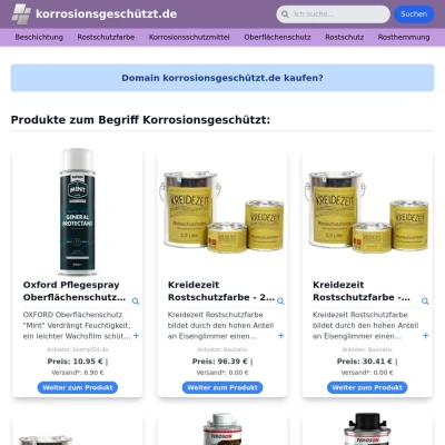 Screenshot korrosionsgeschützt.de