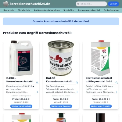 Screenshot korrosionsschutzöl24.de