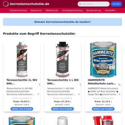 Screenshot korrosionsschutzöle.de