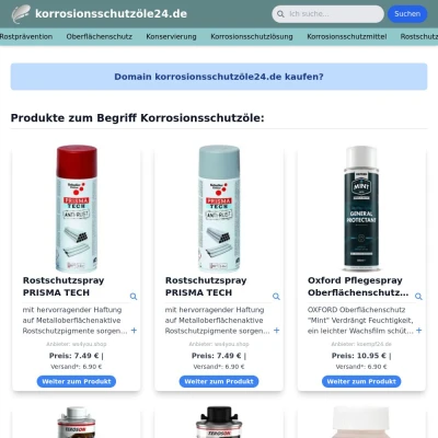 Screenshot korrosionsschutzöle24.de