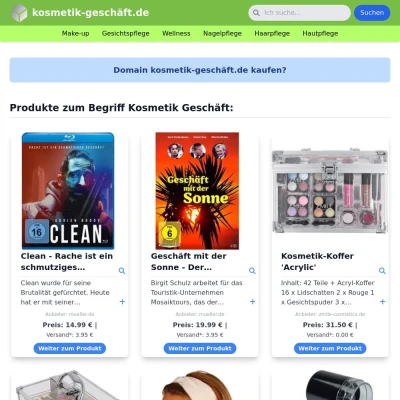 Screenshot kosmetik-geschäft.de