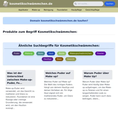 Screenshot kosmetikschwämmchen.de