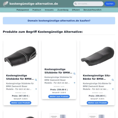 Screenshot kostengünstige-alternative.de