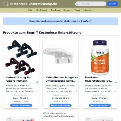 Screenshot kostenlose-unterstützung.de