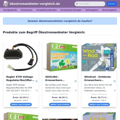 Screenshot ökostromanbieter-vergleich.de